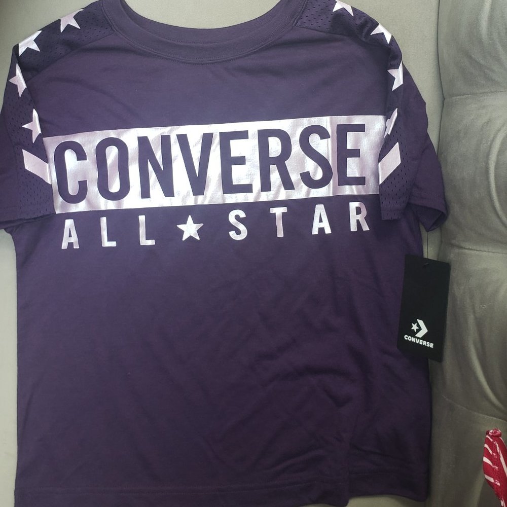 NWT Converse All Star Girls Top  Color Purple Size L 12/13 yrs
